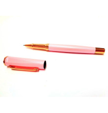 Ручка Roller, розовый металл. корпус, 0,7мм синяя, S16-7 (50/500)