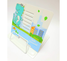 Подставка для книг, mеталл, 210*230 мм. белая "Дино" (12)