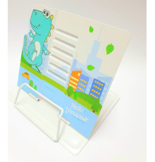 Подставка для книг, mеталл, 210*230 мм. белая "Дино" (12)