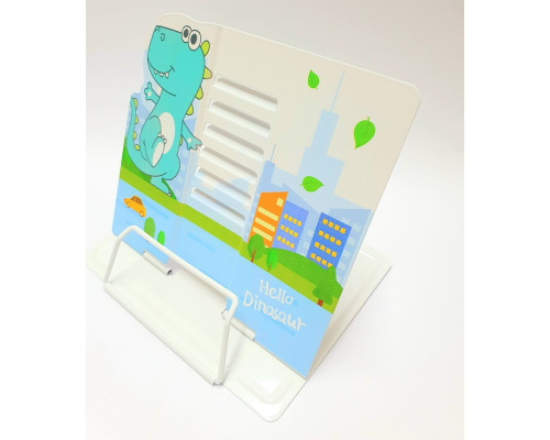 Подставка для книг, mеталл, 210*230 мм. белая "Дино" (12)