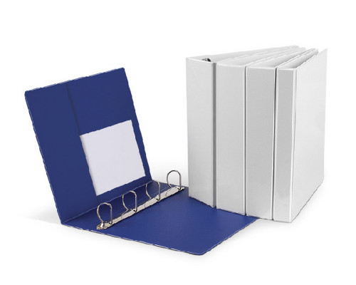 Папка-панорама A4, 4 кольца, белая, 55мм FO20061