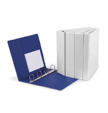 Папка-панорама A4, 4 кольца, белая, 55мм FO20061