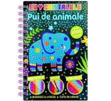 Pui de animale. Activitati cu cristale+Carte de colorat. Girasol 205179 C*2939