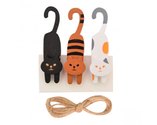 Set cuie din lemn "Cat games", 3buc. 742502