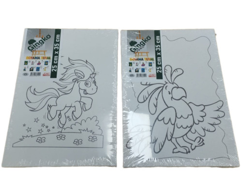 Panza pe targa,cu imprimeu p/u colorat 25x35сm GINGKO(80) Panza pe targa,cu imprimeu p/u colorat 25x35сm GINGKO(80)