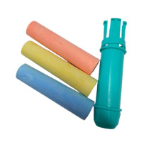 Creta colorata pentru asfalt, 3 buc + suport p/u creta
