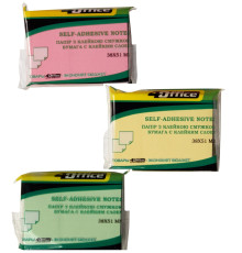 Блок бумаги с клейким слоем, 38*51 мм, 100л. ассорти,4-420-22 4Office (12/432)