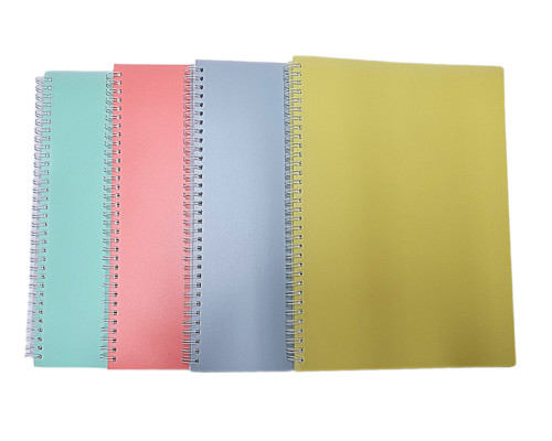 Тетрадь А4 96л. клетка, пластик на спирали (100)