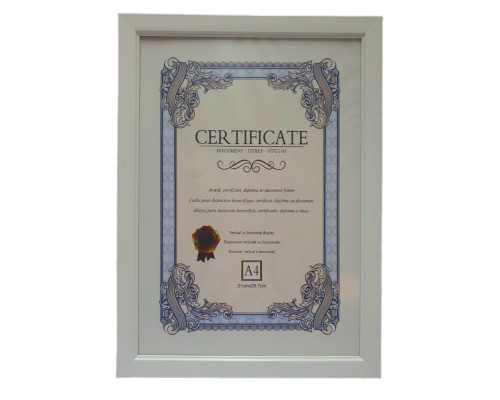 Фоторамка A4 (21x29.7cm) белая, 15мм CM*9059 (60)