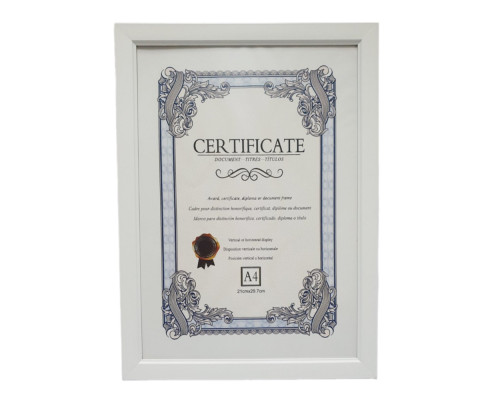 Фоторамка A4 (21x29.7cm) белая, 15мм CM*9059 (60)