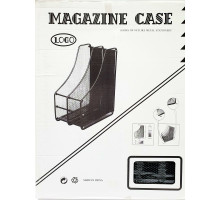 Tava p/u documrnte, metal, verticala 2 sectii neagra (24)