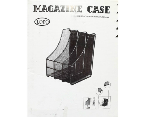 Suport documente vertical A4, din plasa metalica, 3 compartimente, negru (24)
