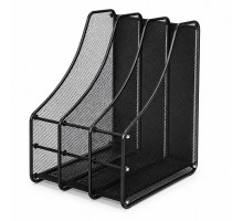 Tava p/u documrnte, metal, verticala 3 sectii neagra (24)