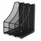 Tava p/u documrnte, metal, verticala 3 sectii neagra (24)