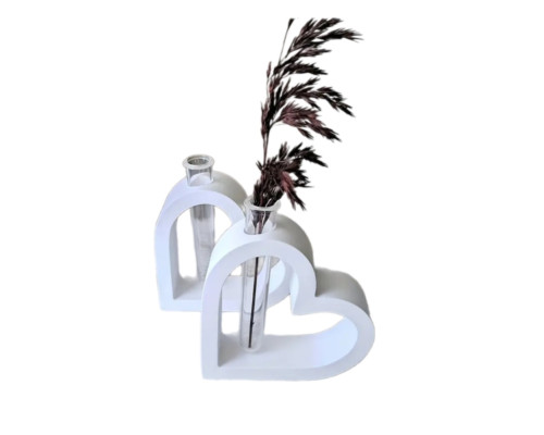 Figurina din gips suport "Inima 2D" 10.5*13*3.5cm. CM*1411