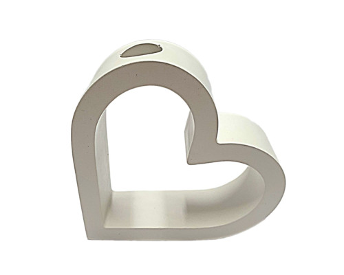 Гипсовая фигурка подставка "Сердце 2D" 10.5*13*3.5cm. CM*1411