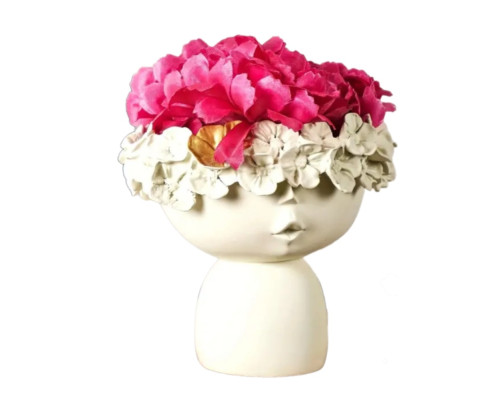 Figurina din gips suport "Fetita cu coronita de flori" h11 CM*4188 Figurina din gips suport "Fetita cu coronita de flori" h11 CM*4188