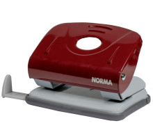 Дырокол пластик. 8см. 20л., красный NORMA 4345-01 (12)