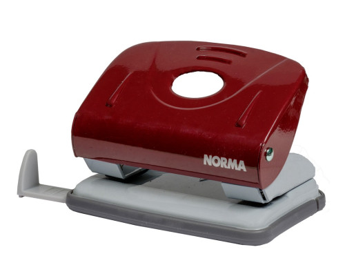 Дырокол пластик. 8см. 20л., красный NORMA 4345-01 (12)