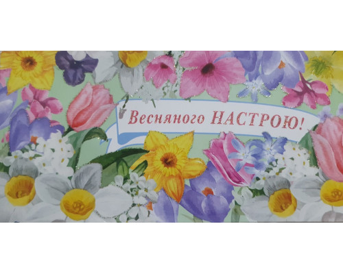 Plic felicitare pentru bani 168x84mm 8КВ 22-57 (10/300)