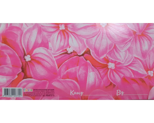 Plic felicitare pentru bani 168x84mm 8КВПК 22-23 (10/300) Plic felicitare pentru bani 168x84mm 8КВПК 22-23 (10/300)