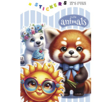 Раскраска A5, 8 л, с наклейками "Cute animals 3" 24261 (20)