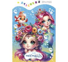Раскраска A5, 8 л, с наклейками "Mermaids" 24262 (20)