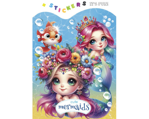 Раскраска A5, 8 л, с наклейками "Mermaids" 24262 (20)