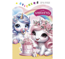 Раскраска A5, 8 л, с наклейками "Unicorns" 24263 (20)