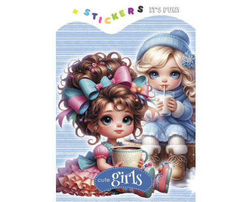 Раскраска A5, 8 л, с наклейками "Cute girls" 24267 (20)