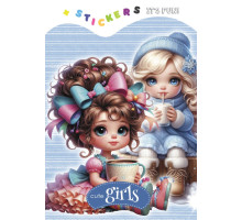 Раскраска A5, 8 л, с наклейками "Cute girls" 24267 (20)