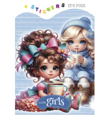 Раскраска A5, 8 л, с наклейками "Cute girls" 24267 (20)