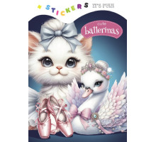 Раскраска A5, 8 л, с наклейками "Cute ballerinas" 24271 (20)