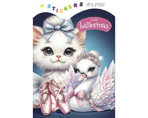 Раскраска A5, 8 л, с наклейками "Cute ballerinas" 24271 (20)
