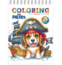 Раскраска A5, 12 л, с наклейками, на спирали "Pirates" 24226 (20)