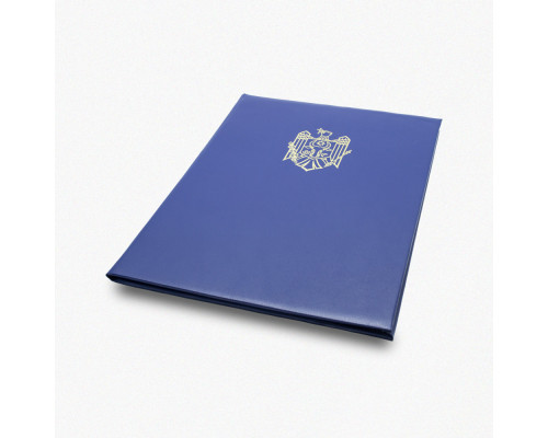 Папка "на подпись" А4 с гербом, голубая СС*