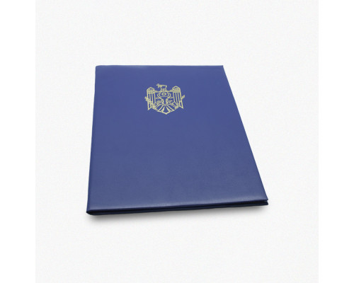 Mapa pentru semnaturi A4 cu stema, albastru deschis CC*