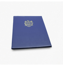 Mapa pentru semnaturi A4 cu stema, albastru deschis CC*