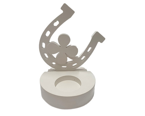 Figurina din gips suport p/u luminare "Potcoava cu trifoi" 2 piese, h13 CM*