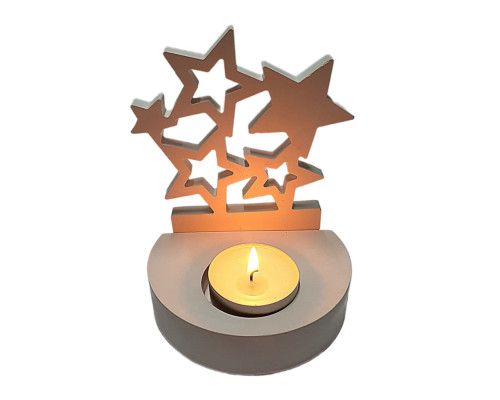 Гипсовая фигурка подсвечник "Звезды" 2 детали, h12 CM*