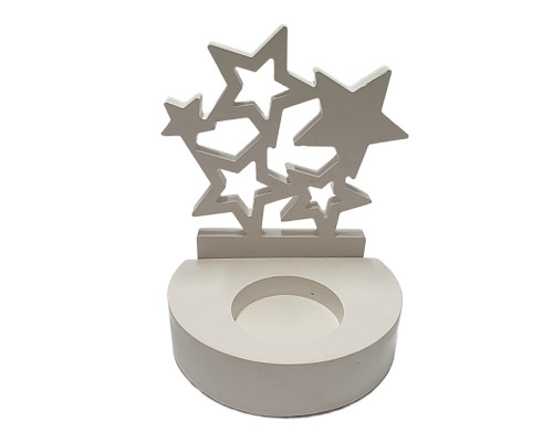 Гипсовая фигурка подсвечник "Звезды" 2 детали, h12 CM* Гипсовая фигурка подсвечник "Звезды" 2 детали, h12 CM*