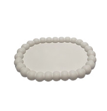 Figurina din gips, suport oval cu margele 11*16*1.5cm. CM*