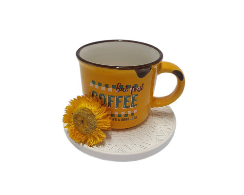 Гипсовая фигурка подставка "Мандала" d-10cm. CM*