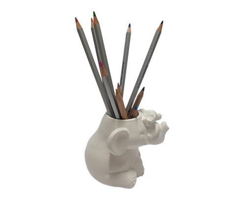 Figurina din gips, suport p/u pixuri "Elefant" h9.5 CM* Figurina din gips, suport p/u pixuri "Elefant" h9.5 CM*
