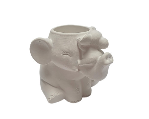 Гипсовая фигурка, подставка для ручек "Слон" h9.5 CM*
