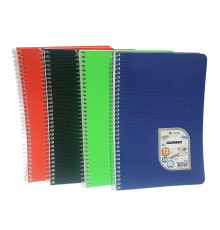 Carnet A5 96 foi, matem., spira, plastic, Gingko (6/120)