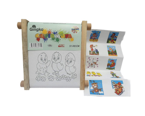 Set de pânze pentru copii „Răsuceste și coloreaza” 15x15cmGINGKO (10/60)