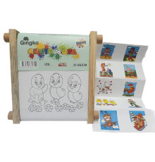 Set de pânze pentru copii „Răsuceste și coloreaza” 15x15cmGINGKO (10/60)