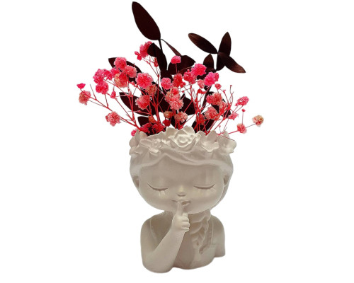 Figurina din gips suport "Fetita cu secrete" h9 CM*4868