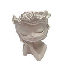 Гипсовая фигурка подставка "Девочка мечтательная " h8 CM*0456